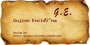 Gujzon Enciána névjegykártya
